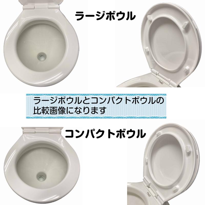 TMC 電動マリントイレ 12Vor 24V コンパクト パネルスイッチ ( オートスイッチ ) 付き テンダリークローズ ラウンド型ベース