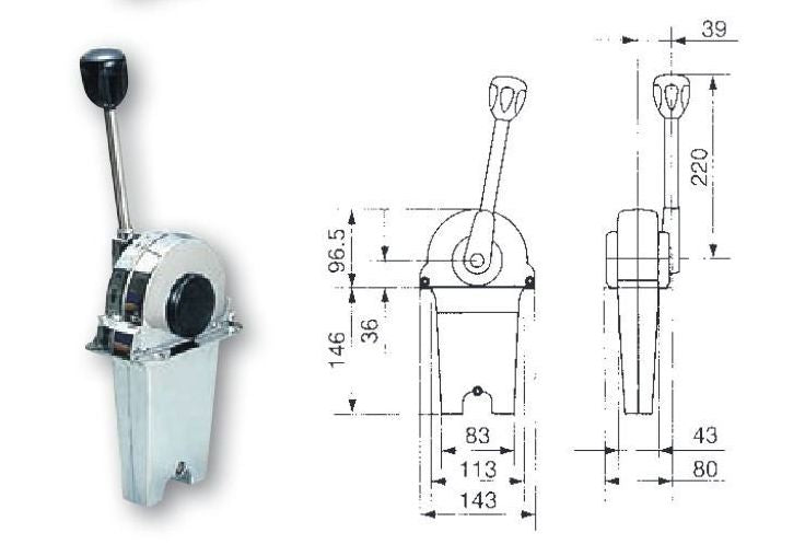 リモコンレバー KBシングルレバー クラッチ用（ミリタイプ） リモコンレバー KBシングルレバー クラッチ用（ミリタイプ）