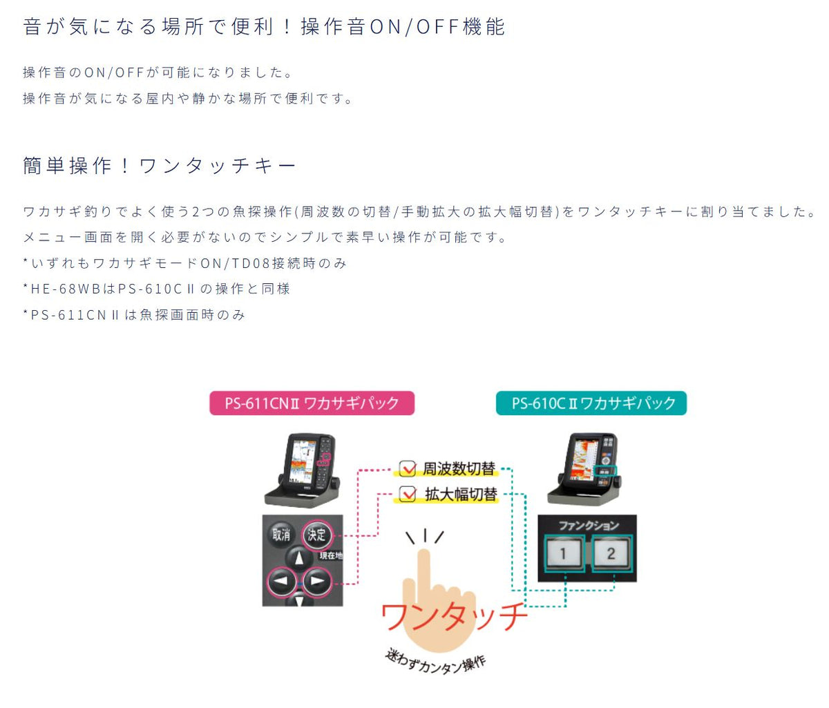 PS-611CN II ワカサギパック HONDEX ホンデックス  5型ワイドカラー液晶 ポータブル GPS内蔵 プロッター 魚探 PS-611CNII-WP