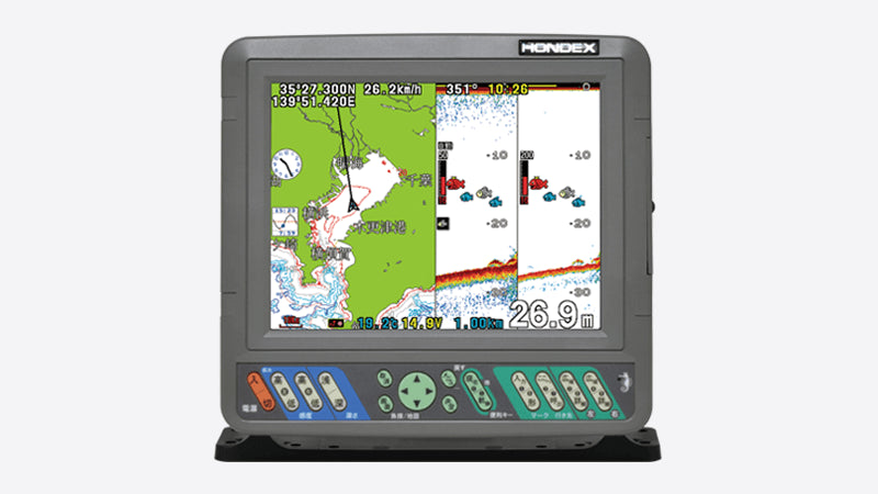 PS-800GP(S) HONDEX ホンデックス 8.4型 カラー 液晶 GPS 内蔵 プロッター 魚探 アンテナ内臓 GPS 魚群 探知機
