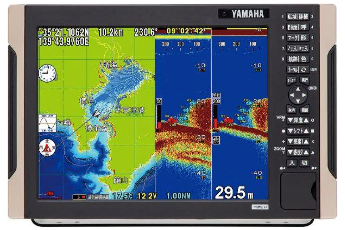 YFHII-121S-FADi 50kHz-2kW/200kHz-1kW YAMAHA ( ヤマハ ) 12.1型 カラー 液晶 大画面！スマートフォン・タブレット対応 GPS プロッター 魚探 YFH2-121S-FADi 50kHz-2kW/200kHz-1kW